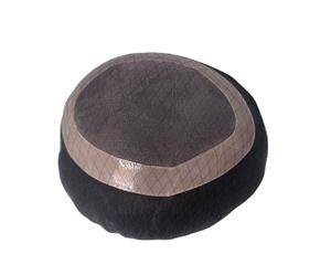 Human Hair Mono Base Toupee Bonnet <b>Wig</b> for <b>Men</b> with Bangladesh Hair Patches and Taz Hair - Product Image 5