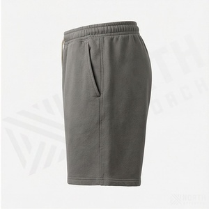 Ensemble court col rond personnalisé OEM de qualité supérieure pour hommes – Tenue décontractée 2 pièces avec short – Costume de sport haute couture - Product Image 3