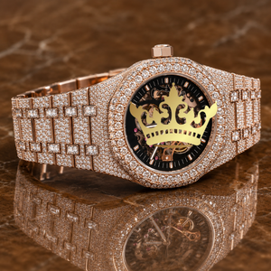 Premium Moissanite Watch Men Full Diamond VVS Stones Stainless Steel Luxury <b>Wristwatch</b> - Product Image 1