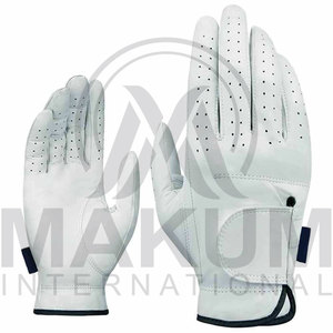 Guante de Golf de Cuero Genuino Blanco, Transpirable y Perforado, para Mano Derecha, Unisex, con Cierre de Velcro - Product Image 4