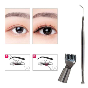 Brosse séparatrice de cils en acier inoxydable durable et portable, outil de lifting des cils végétalien pour un usage quotidien - Product Image 4