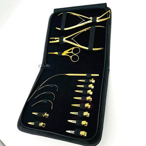 Kit d'outils pour extensions de cheveux Micro Link, métal plaqué or plasma, qualité supérieure, usage commercial, prix de gros - Product Image 2