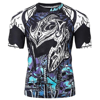 Chemise de compression à manches courtes pour hommes, séchage rapide, protection UV, pour la natation et le surf, OEM