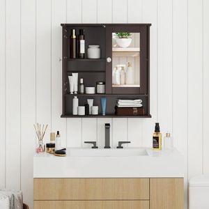Bathroom Wall Mount Organizer with <b>Mirror</b> Cabinet <b>Bath</b> <b>Mirrors</b> - Product Image 4
