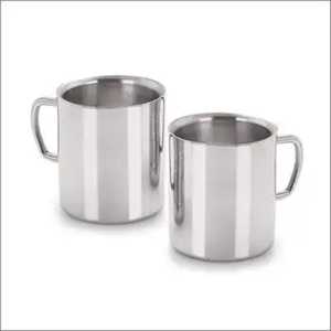 Double Wall Stainless Steel Coffee Mug Set <b>Reusable</b> Metal Tea <b>Cup</b> with Handle Shatterproof Thermally Insulated Travel Mug - Product Image 1