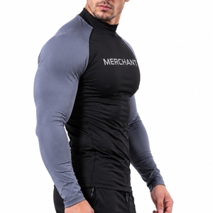 Men <b>Compression</b> <b>Shirt</b> <b>Long</b> <b>Sleeve</b> Athletic Fitted Sports Top Mock Neck Sports Wear Custom Made Full <b>Sleeve</b> <b>Compression</b> <b>Shirt</b> - Product Image 4