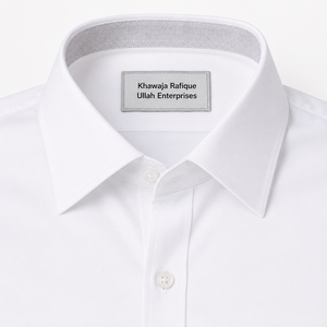 Chemises habillées décontractées pour hommes, à col montant tricoté, anti-plis, à manches longues et boutonnées, en polyester/coton satiné, collection Printemps – Meilleures ventes - Product Image 4