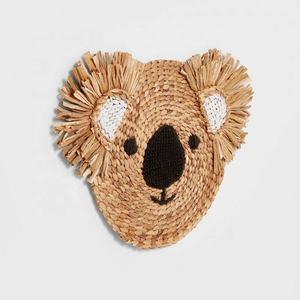 Exquisito adorno de koala hecho a mano con jacinto de agua, decoración de mimbre natural para habitación infantil, adorno de pared. - Product Image 4