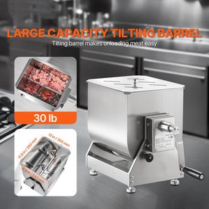 Miscelatore Manuale per Carne in Acciaio Inox da 30L con Vasca Inclinabile, Attrezzatura per Lavorazione Carni (Max 30LBS di Carne), Usato per Miscelare Salsicce - Product Image 2