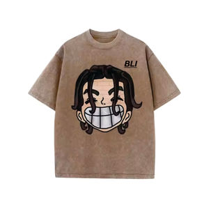 OEM Custom Logo 100% Cotton Unisex <b>Black</b>/White Oversize <b>T</b>-<b>Shirt</b> High Quality Casual Wear for Men & <b>Women</b> Custom Graphic Print - Product Image 5