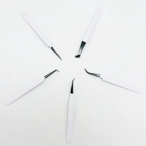 Ensemble de pinces professionnelles pour extensions de cils avec étui, pinces en acier inoxydable allemand, pinces d'isolation pour volume - Product Image 6