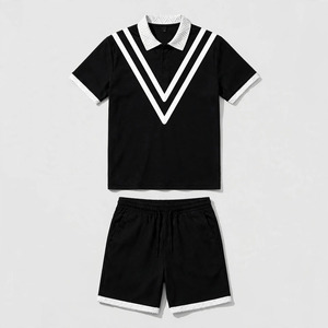 Manufacturer Plus Size Tracksuits for Men 2 Piece <b>Y2K</b> Streetwear Oversized Custom LOGO 100%cotton Sports t <b>Shirt</b> for Men's Sets - Product Image 2
