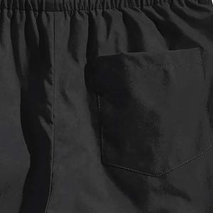 Pantalones cortos informales de verano para hombre, poliéster, gimnasio, Fitness, Cargo, cintura media, transpirable, tejido de encaje, tallas grandes, estampado de relámpago - Product Image 5