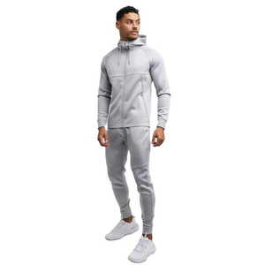 Fashion Cotton <b>Polyester</b> <b>Tracksuits</b> Sets Ankle Zipper Joggers Full Zips Hoodies Jackets <b>Tracksuit</b> for Gym Wear - Product Image 1
