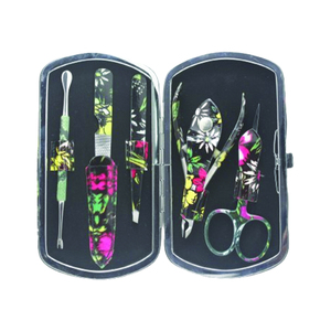 Luxuries Stainless Steel 5 Pieces Customizable Packaging Travel-Friendly Nail Care Kit with <b>Case</b> Steel Manicure Pedicure Set - Product Image 1