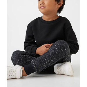 Unisex Black Hooded Sweatshirt Solid Color Full Sleeve Cotton Lightweight Acid Wash Casual Jogging <b>Pants</b> Set Spring Tracksuit - Product Image 3