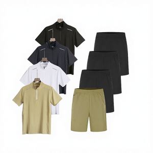 Conjunto Deportivo de Dos Piezas para Hombre, Verano, Gimnasio, Camiseta y Pantalones Cortos Estampados o Lisos, Traje Deportivo para Correr y Entrenar - Product Image 4