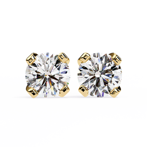 Luxury <b>Tops</b> Round Cut E VS 1ct Each Lab Grown Diamond 14K Gold IGI Certified <b>Earring</b> <b>Tops</b> for Gift Party & Anniversary - Product Image 2