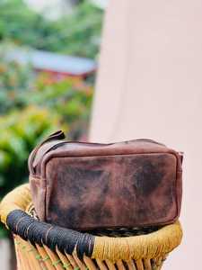 Handmade Genuine Leather Toiletry Bag Mens Dopp <b>Kit</b> Travel Wash Bag <b>Shaving</b> <b>Kit</b> Organizer Wholesale Bulk Sale TYG-0181 - Product Image 6