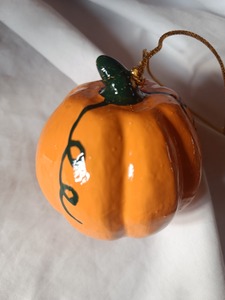 Décoration de Noël suspendue en verre pour arbre de Noël, motifs fruits (fraise, ananas, orange), ronde, taille personnalisable - Product Image 3
