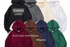 เสื้อฮู้ดผู้ชายปักโลโก้ตามสั่ง ผ้าคอตตอนผสมโพลีเอสเตอร์ หนัก 500 กรัม ผ้าฟลีซ สีพื้น สวมใส่สบาย ทรงปกติ เหมาะสำหรับใส่ในฤดูใบไม้ร่วง - Product Image 5