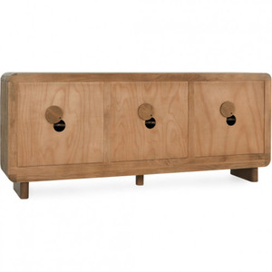 Midcentury Modern Solid Wood Living Room Cabinet 3 Doors 3 Shelves <b>Storage</b> <b>Sideboard</b> Furniture for Apartment and Hotel Use - Product Image 6