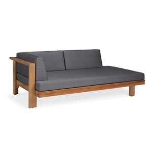 Ensemble de canapé d'angle d'extérieur en teck massif de qualité supérieure avec coussins – Mobilier de salon moderne pour terrasse, idéal pour les complexes hôteliers et les villas - Product Image 2