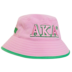 Sombrero de Pescador AKA Bucket Hat, Sombrero de Ala Ancha Bordado con Diseño Griego, de Algodón, para Verano, para Actividades al Aire Libre, Color Rosa - Product Image 1