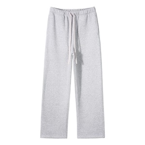 Men's Navy Blue Cotton Sweatpants Elastic Waist Drawstring Casual Pants Autumn Midweight Knitted Breathable Style - Product Image 2