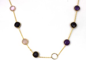 925 Sterling Silver Gemstone <b>Statement</b> <b>Necklace</b> for women & Unisex Elegant <b>Necklace</b> For daily Wear - Product Image 2