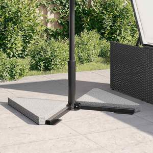 Plaque de poids compacte en granit gris pour parasol de patio - Product Image 3