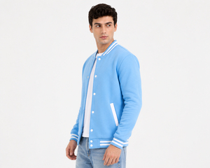Varsity <b>jacket</b> designed for practical comfort with modern fit and sporty visual appeal for active casual everyday fashion use - Product Image 2
