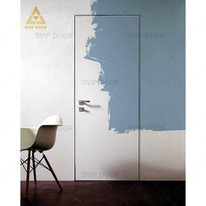 Fabricant professionnel chinois de portes secrètes sans cadre en mélamine et de portes invisibles en placage de bois - Product Image 2