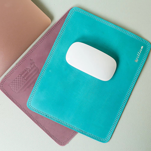 Genuine Leather <b>Mouse</b> Pad Ergonomic Texture Desk Mat Full Grain Cowhide Leather Case Mousepad for Daily Tasks LMP-0076 - Product Image 1