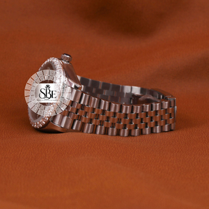 Reloj Mecánico de Acero Inoxidable con Cristales de Moissanita Cuadrados VVS, Chapado en Oro Brillante de Lujo, 100% Probado con Diamantes, Estilo Hip Hop - Product Image 3