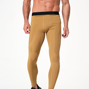 <b>Men's</b> Performance Leggings Breathable <b>Compression</b> Workout Pants Running Training Gym Fitness Stretch Sports Base Layer Athletic - Product Image 3