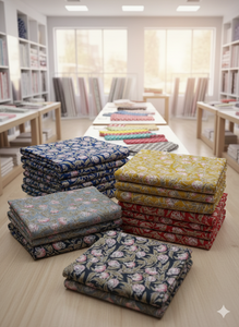 Tissu popeline peignée léger, respirant, biologique, écologique, imprimé floral, vêtements pour garçons et filles - Product Image 2