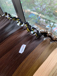 Extensions de cheveux vietnamiennes en vrac de qualité supérieure 100g Super Double dessiné 70cm naturel droit fort pas d'emmêlement foncé - Product Image 5