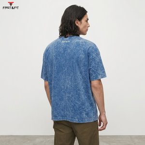 T-shirt décontracté personnalisé à manches courtes et coupe oversize pour homme, 100 % coton, imprimé, fabriqué au Pakistan, collection 2025 - Product Image 6