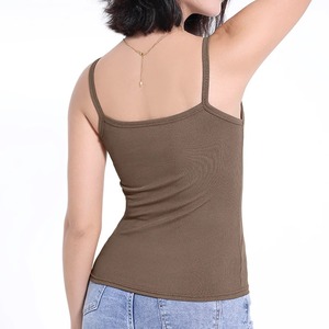 Débardeur à Bretelles Coréen d'Été pour Femmes, Couleur Unie, Style Basique Polyvalent, Sexy, Coupe Slim et Fine, pour Adolescentes - Product Image 4