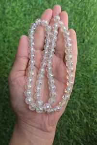 Perles de diamant moissanite blanches de 8 mm, facettées, pour la création de bijoux - Product Image 4