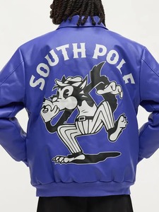 เสื้อแจ็คเก็ตหนังแท้ 100% รุ่น Southpole Midnight Riot Streetwear กันลม เป็นมิตรกับสิ่งแวดล้อม - Product Image 2