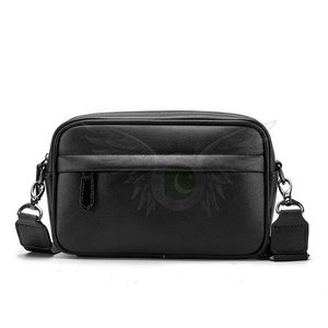 Sac banane en cuir à fermeture éclair, résistant à l'eau, écologique, mode féminine pour la course, le cyclisme, la randonnée, le quotidien, noir, forme boîte - Product Image 3