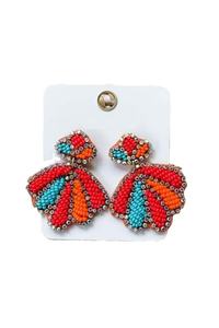 Earrings Beaded <b>Embroidery</b> Crafts Earrings Colors And Artistic Designs Made From Beads - Product Image 6