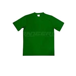 เสื้อยืดผู้ชายสีเขียว ผ้าฝ้ายผสมโพลีเอสเตอร์ เสื้อยืดลำลองใส่สบายสำหรับฤดูร้อน MOQ ต่ำ ระบายอากาศได้ดี ใส่ได้ทุกวัน รับสกรีนลายตามสั่ง - Product Image 1