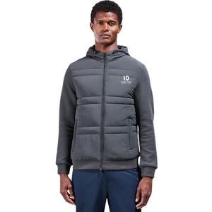 Men's Lightweight Hybrid Quilted Funnel Neck Jacket Warm Padded Outdoor <b>Coat</b> Technical Fabric Windproof Winter Casual Apparel - Product Image 1