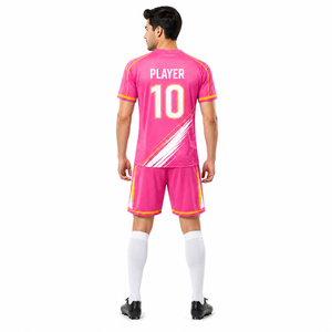 Conjunto de Uniforme de Entrenamiento de Fútbol para Equipos y Clubes, Camiseta y Pantalones Cortos, Tela de Alto Rendimiento para Mayor Comodidad y Larga Duración - Product Image 4