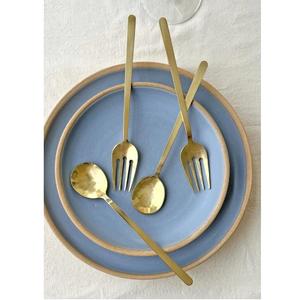 Vente en gros d'usine : Ensemble de couverts modernes haut de gamme en acier inoxydable plaqué or, personnalisable - Product Image 3