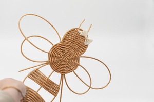 Wholesale Best Seller Eco Friendly Rattan Bee <b>Wall</b> <b>Decor</b> Kids Room Nursery <b>Wall</b> Hanging Handmade Natural Rattan Decoration - Product Image 4