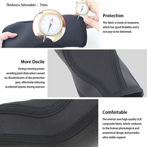 Genouillères de musculation personnalisables avec logo, supports de genou réglables, genouillères de compression unisexe - Product Image 5